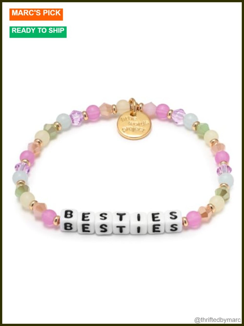 Gold Plated Beaded Stretch Bracelet Friendship Gift